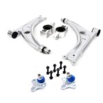 Racingline aluminium front control arms with ball joints for Golf V/VI, Leon II and S3 8P