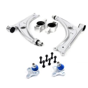 Racingline aluminium front control arms with ball joints for Golf V/VI, Leon II and S3 8P