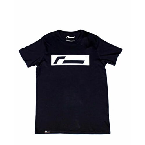Racingline T-shirt with black print – S