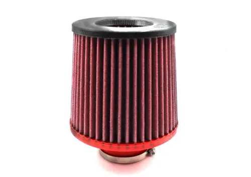 BMC Twin Air conical filter FBTW60-140C – Ø60 mm flange, 183 mm high, carbon top
