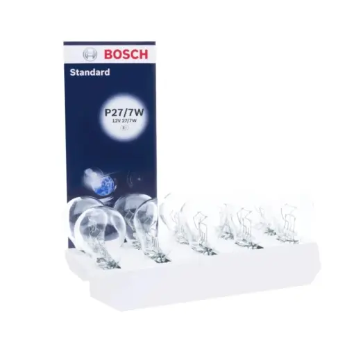 Bosch halogen bulbs P27/7W 12 V 27/7 W 3200 K, 10 pcs