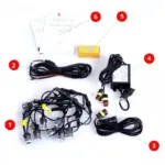 LED daytime running lights (DRL) with Osram diodes 10 W 6000 K, 10 modules, kit