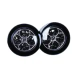 Round LED daytime running lights (DRL) with Osram diodes 8 W 6000 K, diameter 7 to 9 cm, kit