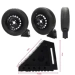 Einparts rubber wheel chock 1.8 t, non-slip, 1 pc