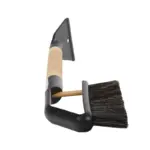 Einparts snow brush with ice scraper 70 cm, brass blade, ribbed wooden handle, 1 pc