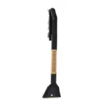 Einparts snow brush with ice scraper 55 cm, brass blade, ribbed wooden handle, 1 pc