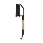 Einparts snow brush with ice scraper 55 cm, brass blade, ribbed wooden handle, 1 pc