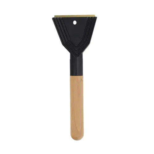 Einparts ice scraper with brass blade 33 cm, wooden handle, 1 pc