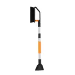 Einparts telescopic snow brush with ice scraper 82–110 cm, brass blade, 1 pc