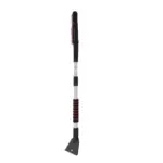 Einparts telescopic snow brush with ice scraper 87–115 cm, brass blade, 1 pc