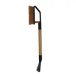 Einparts snow brush with ice scraper 70 cm, straight wooden handle, 1 pc