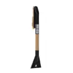 Einparts snow brush with ice scraper 55 cm, straight wooden handle, 1 pc