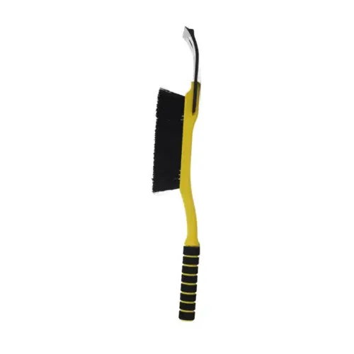 Einparts snow brush with ice scraper 54 cm, black and yellow, two-row bristles, 1 pc