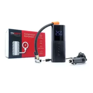 Einparts compact 12 V compressor with digital gauge and LED torch