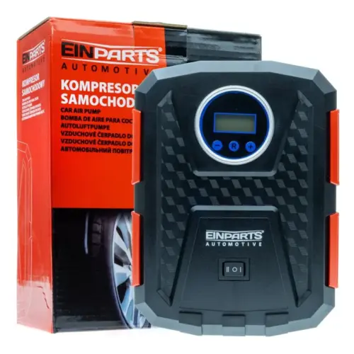 Einparts compressor 12 V 100 W 150 PSI with LCD gauge and carry case