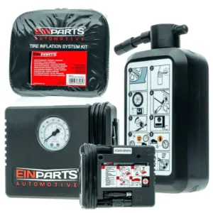 Einparts tyre repair kit: 120 W compressor with LED light and sealant