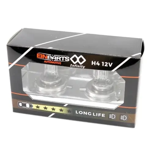 Einparts halogen bulbs H4 12 V 60/55 W 3000 K, pair