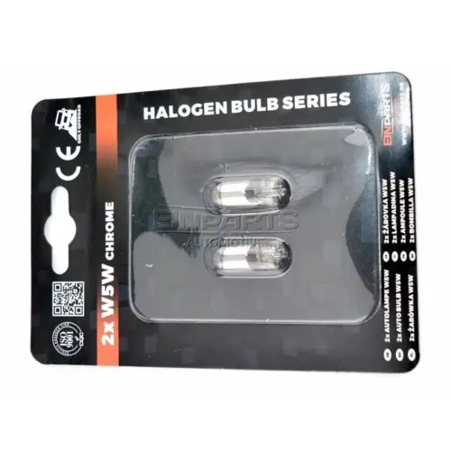 Einparts halogene žarulje W5W 12 V 5 W 1700–1800 K, par