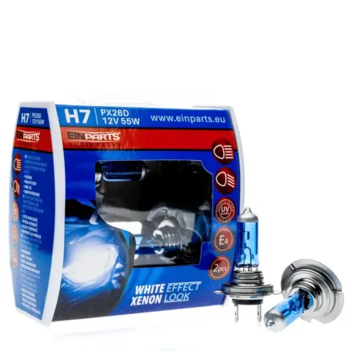 Einparts halogen bulbs H7 12 V 55 W 6000 K, pair