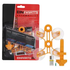 Einparts windscreen repair kit with 4-suction-cup applicator