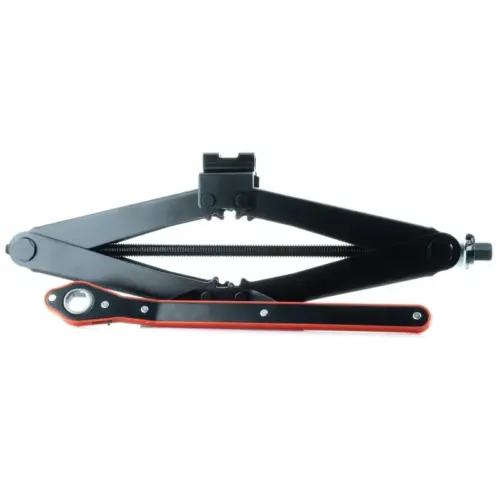 Einparts 2 t scissor jack with swivel head, ratchet wrench and gloves