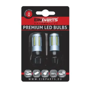 Einparts LED žarulje W21/5W CANbus 6000 K 66x SMD 2016, par