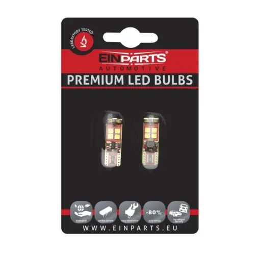 Einparts LED bulbs W5W CANbus 6000 K 12x SMD 3030, pair