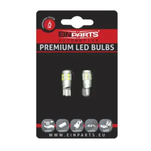 Einparts LED bulbs W5W CANbus 6000 K 9x SMD 3030, pair