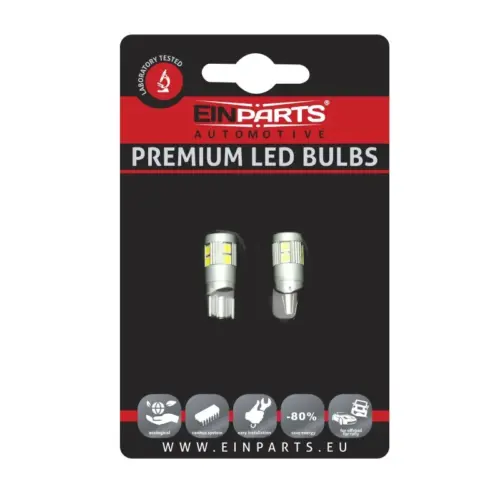 Einparts LED bulbs W5W CANbus 6000 K 9x SMD 3030, pair
