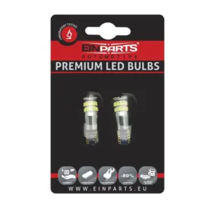 Einparts LED bulbs W5W CANbus 6000 K 38x SMD 3014, pair
