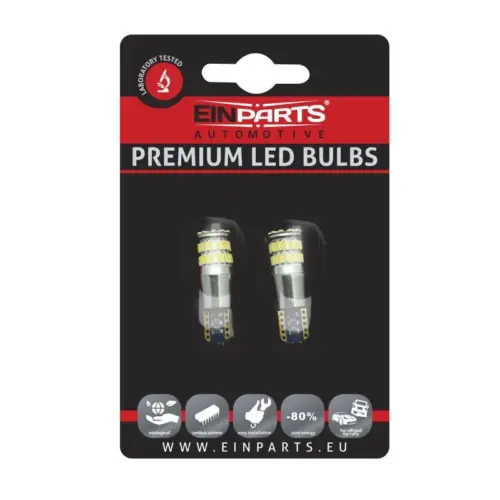 Einparts LED bulbs W5W CANbus 6000 K 38x SMD 3014, pair