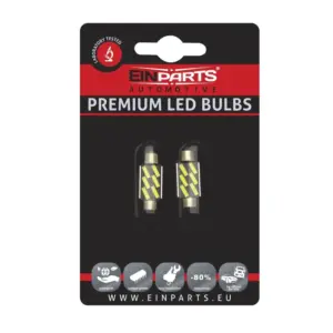 Einparts LED festoon bulbs C5W 36 mm 6000 K 6x SMD 7020, pair