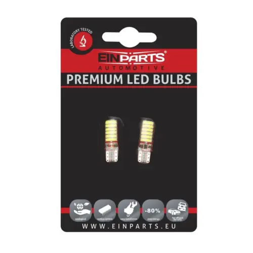 Einparts LED bulbs W5W CANbus 6000 K 12x SMD 7020, pair
