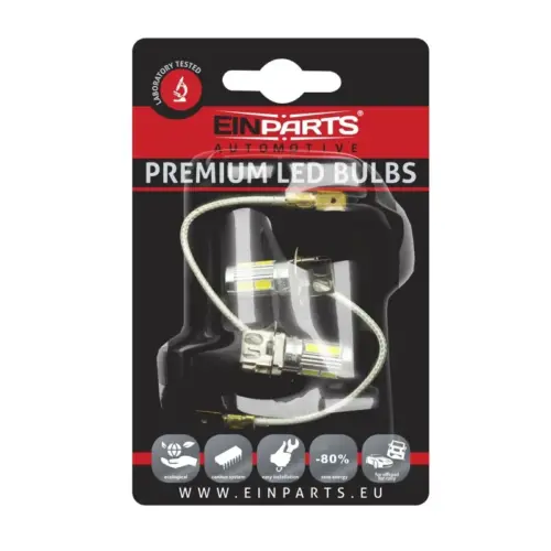 Einparts LED bulbs H3 6000 K 9x SMD 5630, pair