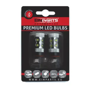 Einparts LED bulbs P13W CANbus 6000 K 10× CREE XB-D, pair