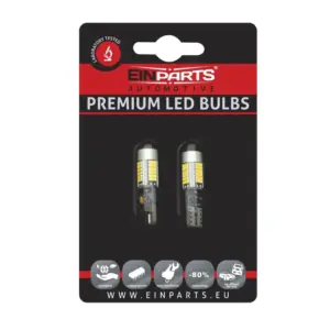 Einparts LED bulbs W5W CANbus 6000 K 27× SMD 4014, pair