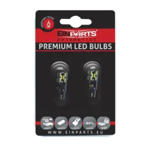 Einparts LED bulbs W5W 12/24 V CANbus 6000 K 24× SMD 4014, pair