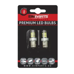 Einparts LED bulbs P21/4W CANbus 6000 K 30× SMD 3020, pair