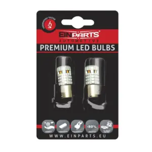Einparts LED bulbs PY21W CANbus orange 1800 K 6× SMD 1860, pair