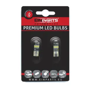 Einparts LED bulbs W5W 12/24 V CANbus 6000 K 15× SMD 4014, pair
