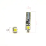 Einparts LED bulbs T5 6000 K 3× SMD 3528, pair