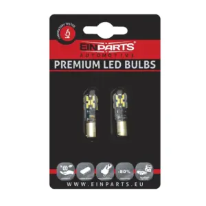 Einparts LED bulbs T4W CANbus 6000 K 24× SMD 4014, pair