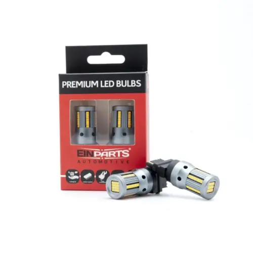 Einparts LED bulbs P27W CANbus orange 1800 K 66× SMD 2016, pair