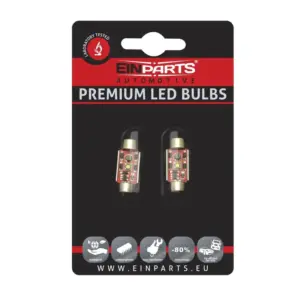 Einparts LED festoon bulbs C5W CANbus 6000 K 1× CREE XB-D, pair