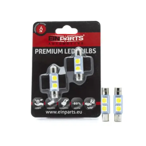 Einparts LED festoon bulbs C3W CANbus 6000 K 2× SMD 4014, pair