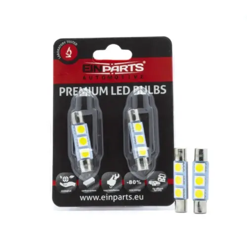 Einparts LED festoon bulbs C3W CANbus 6000 K 2× SMD 4014, pair