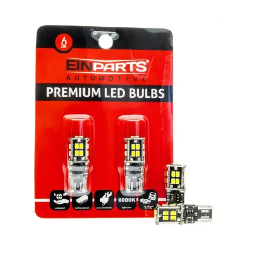 Einparts LED bulbs W5W CANbus 6000 K 14× SMD 3020, pair