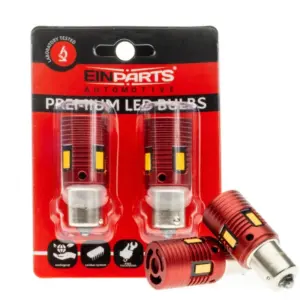 Einparts LED bulbs PY21W CANbus orange 1700–1800 K 4× SMD 3670, pair
