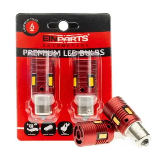 Einparts LED bulbs PY21W CANbus orange 1700–1800 K 4× SMD 3670, pair