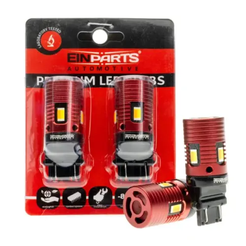 Einparts LED bulbs P27/7W CANbus orange 1700–1800 K 4× SMD 3570, pair